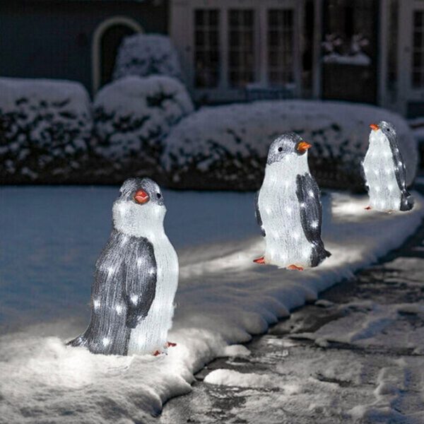 Solar Powered Outdoor 3D Penguin Holiday Decorative Light_8