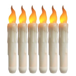 12 Pack Flameless LED Taper Candles Party Home Decoration Floating Candles-Battery Powered_0
