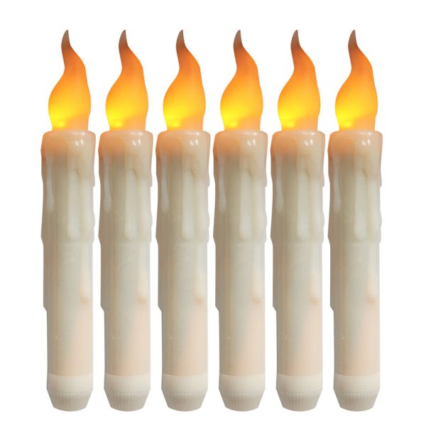 12 Pack Flameless LED Taper Candles Party Home Decoration Floating Candles-Battery Powered_0