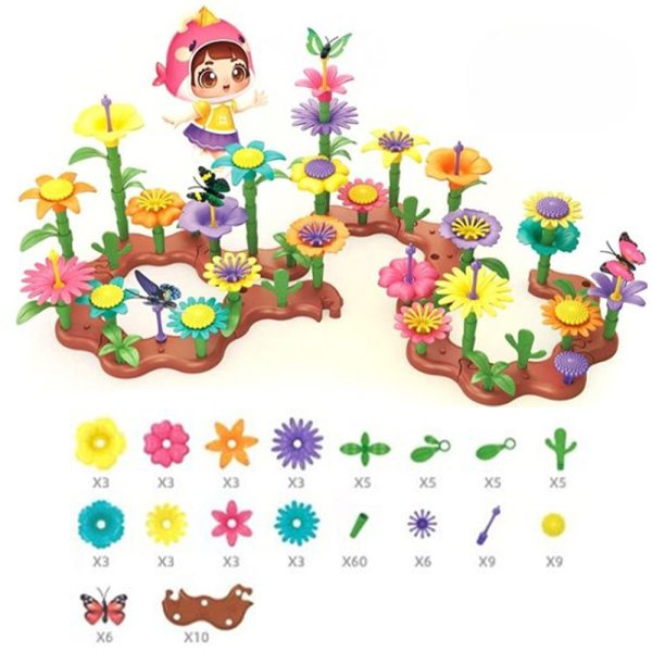 Flower Garden Building Toy Educational Activity Toy for Girls_5