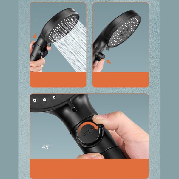 5 Mode Adjustable Pressure Bathroom Shower Head_1