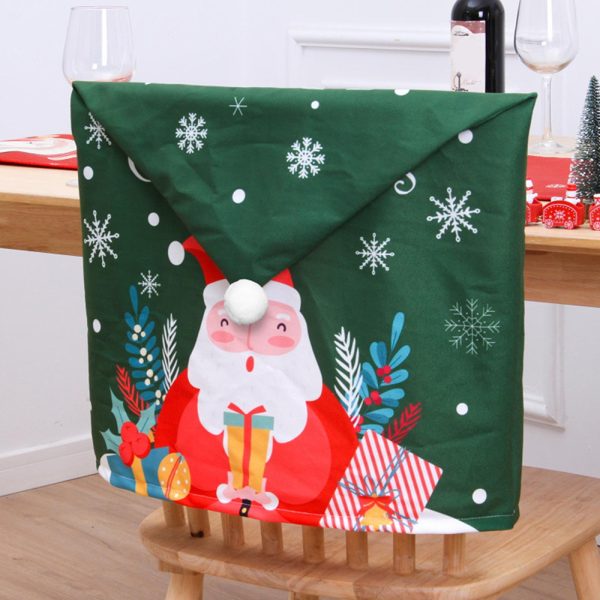 Christmas Chair Cover Santa Cap Home Dinner Décor_3