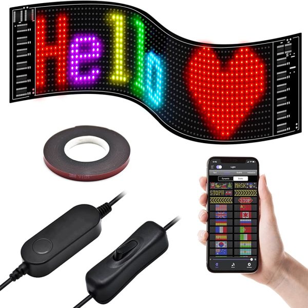 APP Controlled Flexible Rolling LED Screen Panel- USB Powered_0