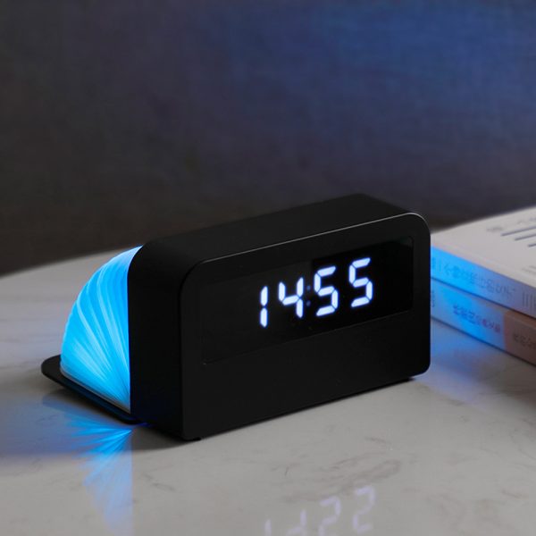 LED Book Night Lamp with Digital Display Clock-USB Powered_6