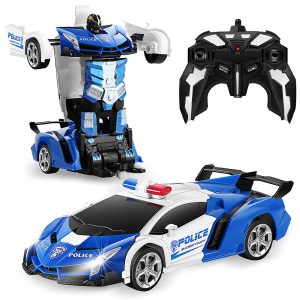 2.4G Transform RC Car Robot Toy with One Button Transformation - USB Rechargeable_0