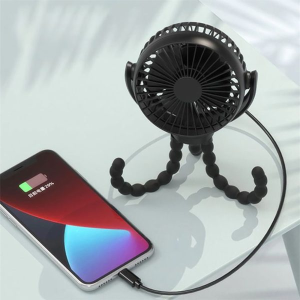 Portable Handheld Mini Stroller Fan with Flexible Tripod - USB Rechargeable_9