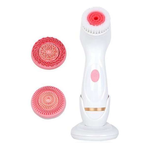 3 in 1 Waterproof Exfoliating Facial Cleansing Brush - Battery Powered_0