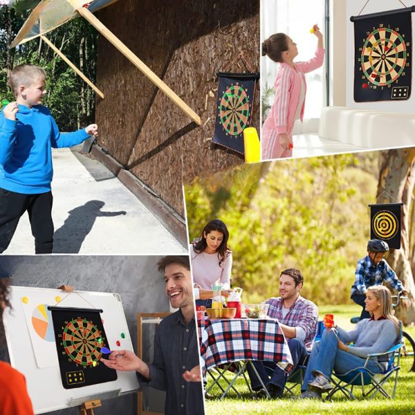 Double Sided Magnetic Dart Board Indoor Outdoor Games for Kids and Adults_4