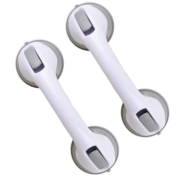 Shower Handle 12Inch Grab Bars for Bathroom with Strong Suction Cup for Elderly/Seniors Handicap and Kids_0