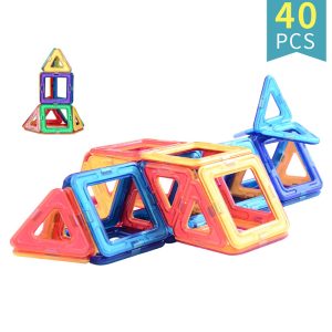 40Pcs 3D Magnetic Building Tiles Magnet Blocks for Kids Educational Learning Toy_0