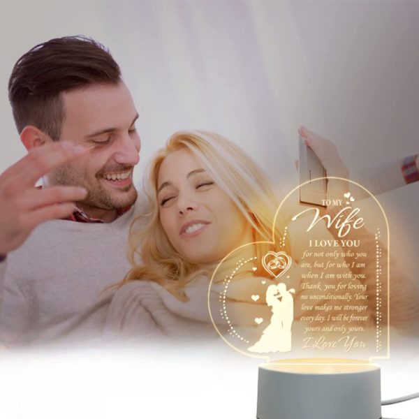Love Expressing Acrylic Night Light Ideal Gift for Wife - USB Plugged In_6
