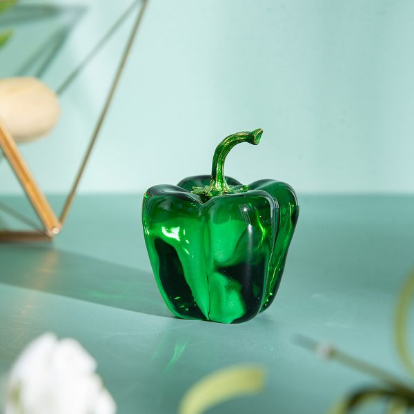 Crystal Artificial Capsicum Figurine Decorative Home Ornament_5