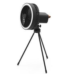 Portable Tripod Desk Fan with LED Night Light- USB Rechargeable_0