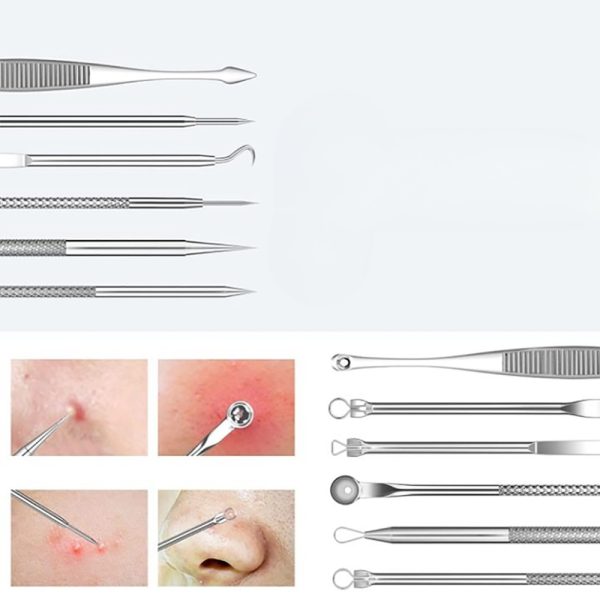 15Pcs Stainless Steel Blackhead Remover Pimple Popper Tools Kit with Metal Case_6