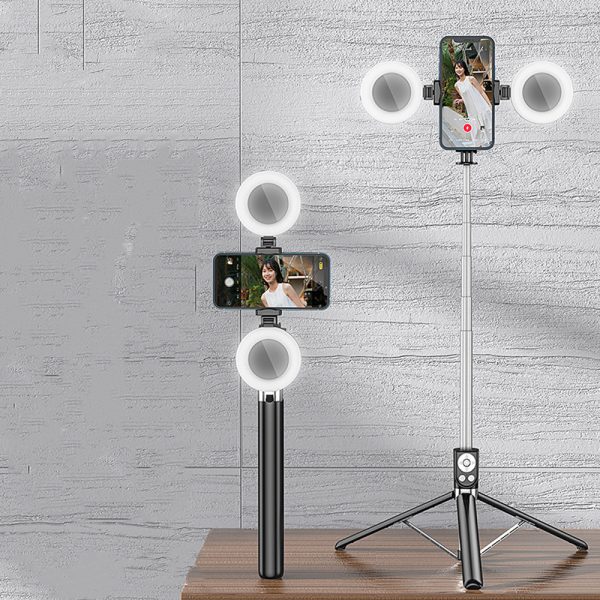 USB Charging Selfie Stick with Dimmable Double Fill Lamp_1