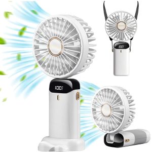 Portable Digital Display Foldable Aromatherapy Fan - USB Rechargeable_0