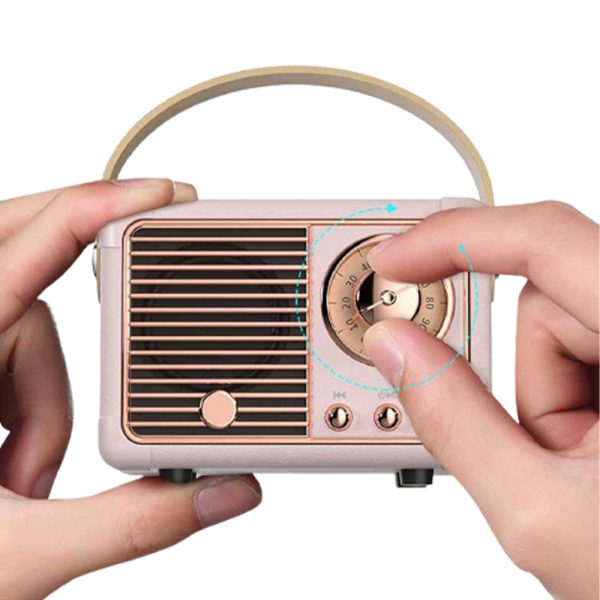 Retro Wireless Mini Bluetooth Speaker Vintage Décor for iPhone Android - USB Rechargeable_7