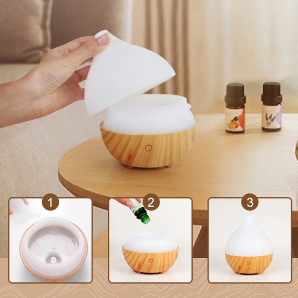 USB Interface Wood Grain Indoor Essential Oil Diffuser_3