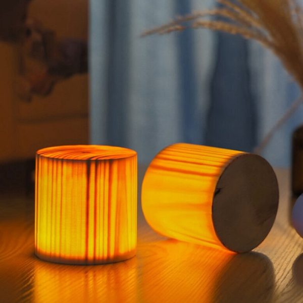 Translucent Wooden LED Touch Night Lamp-USB Rechargeable_9