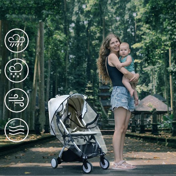 Travel Baby Stroller Rain Cover Weather Shield_8