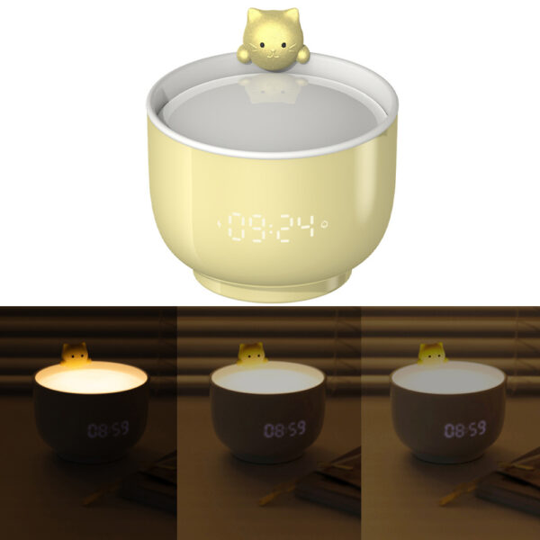 Touch Sensor Cute Pet Design Alarm Clock and Night Light - USB Rechargeable_6