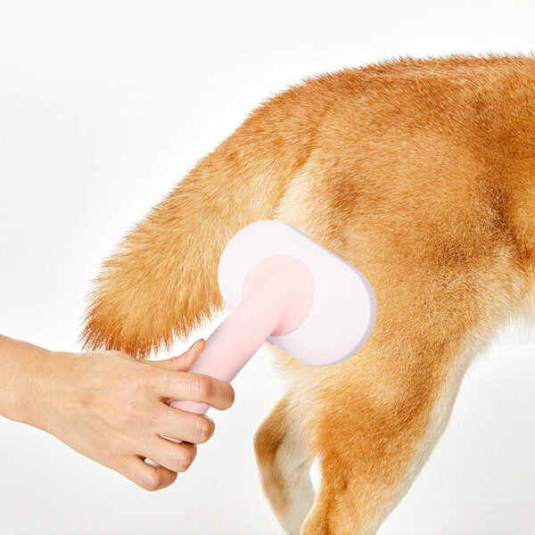 Self-Cleaning Slicker Brush Pet Grooming Brush with Massager_8