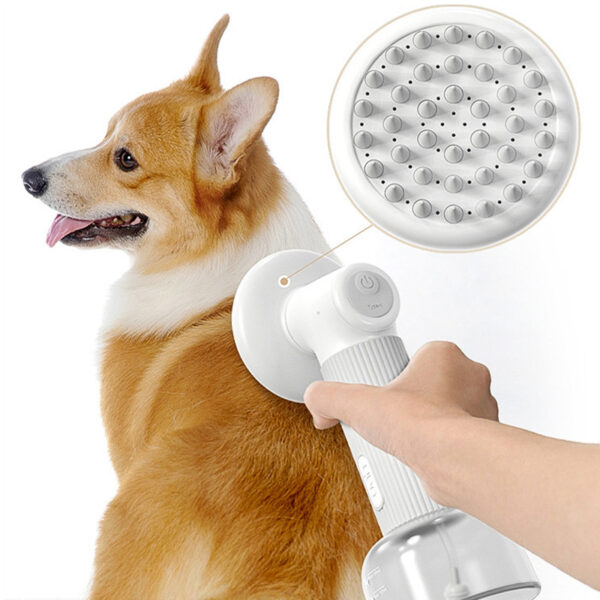 Automatic Foaming Silicone Bristles Pet Bathing Brush- USB Charging_3