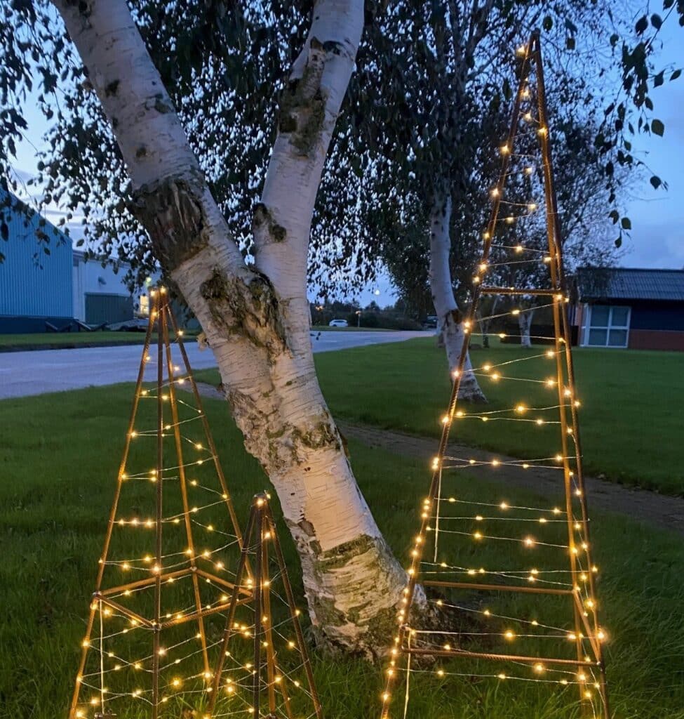 Juletræer med lys