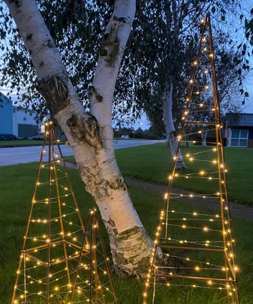 Juletræer med lys