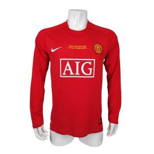 Manchester United Home Long Sleeve Retro Jersey 07/08