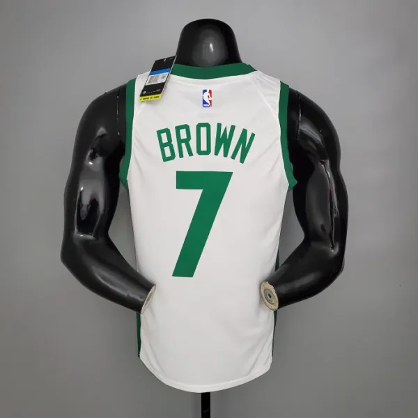 Jaylen Brown Boston Celtics 75th Anniversary Swingman Jersey White - Bild 3