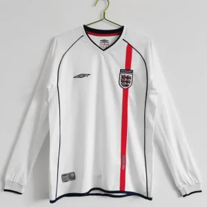 England Retro Home Long Sleeve Jersey 2002