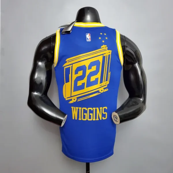 Andrew Wiggins Golden State Warriors Tram Version Swingman Jersey Blue - Bild 3