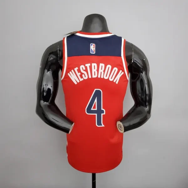 Russell Westbrook Washington Wizards 75th Anniversary Swingman Jersey Red - Bild 3