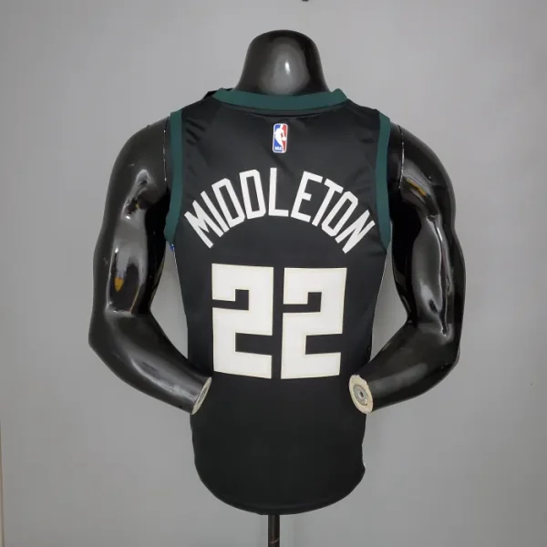 Khris Middleton Milwaukee Bucks Swingman Jersey Black - Bild 3