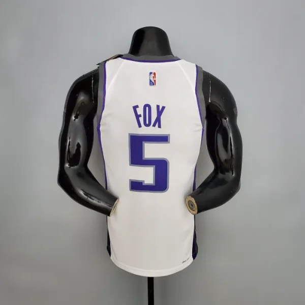 De'Aaron Fox Sacramento Kings 75th Anniversary Swingman Jersey White - Bild 3