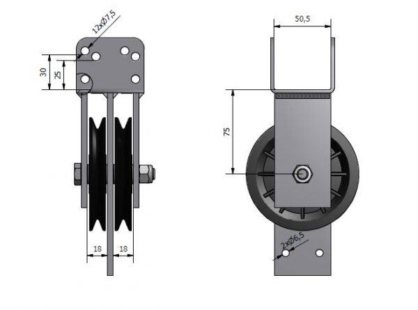 rolstel 100 mm dubbel