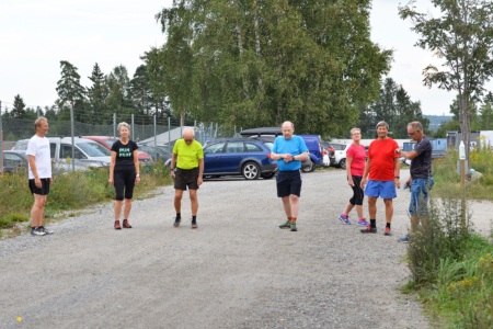 Gruppe 9 er klar, og i den finner vi fra v. Atle Borge, Wivian Johansen, Gunnar Hansen, Ketil Gjølstad, Sissel Aamodt og Øystein Skaar