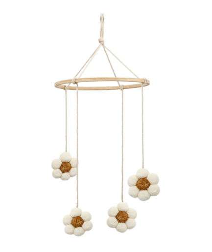 Pompon daisies mobile cream