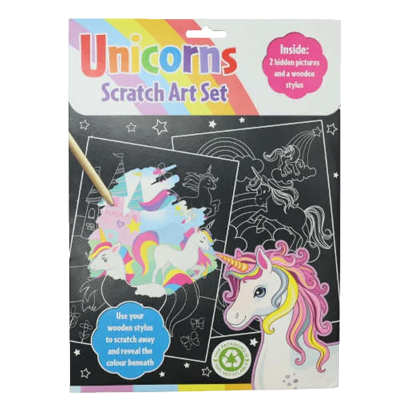 Unicorns Scratch Art Set