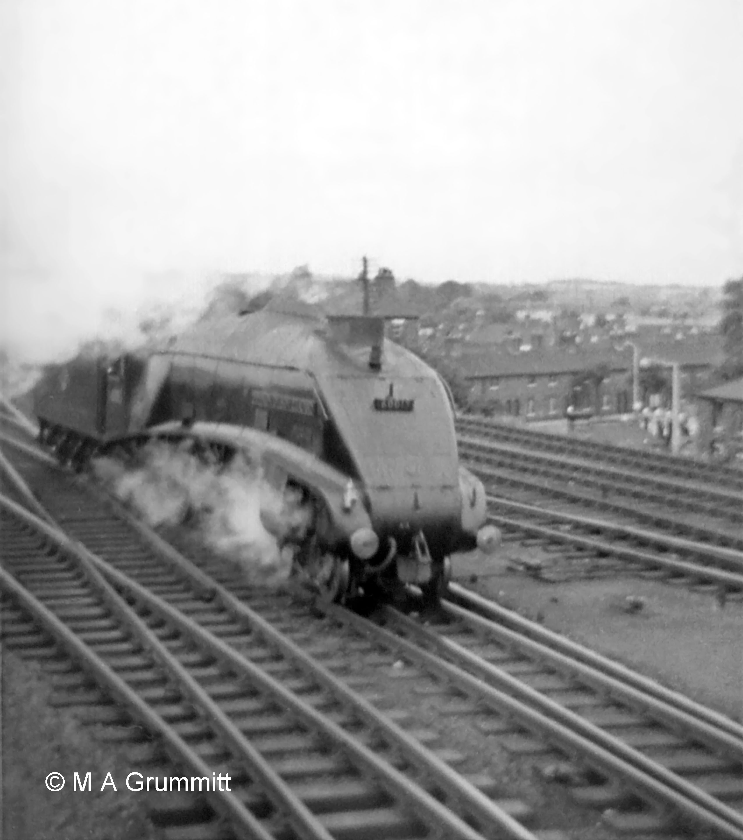 This is No. 60013 Dominion of New Zealand on its way to the Yard Box engine siding to take over a train for King’s Cross. Photograph by Mick Grummitt.