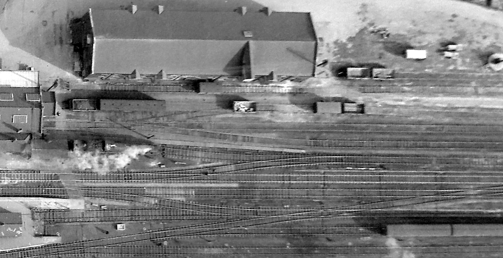 Taken a few minutes later, the locomotive is now in the engine spur to await the arrival of its train.