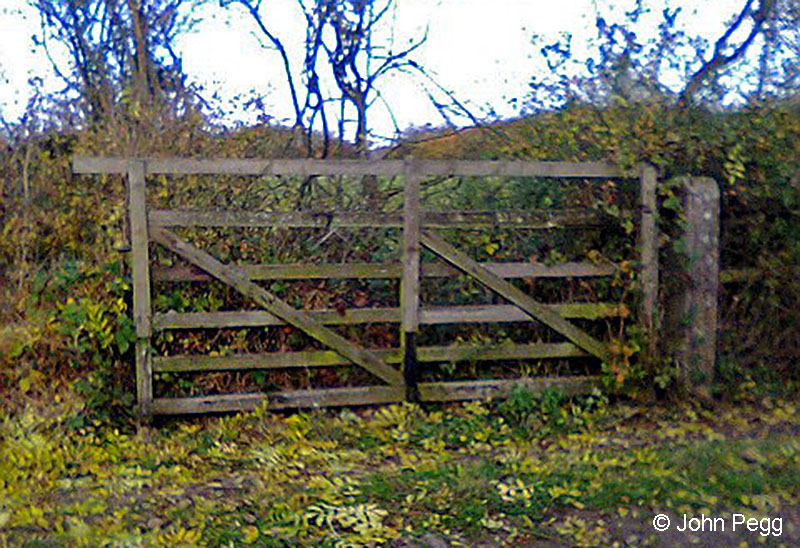 There are numerous farm crossing gates with original sturdy concrete posts, most likely made at the Meton Constable concrete works.