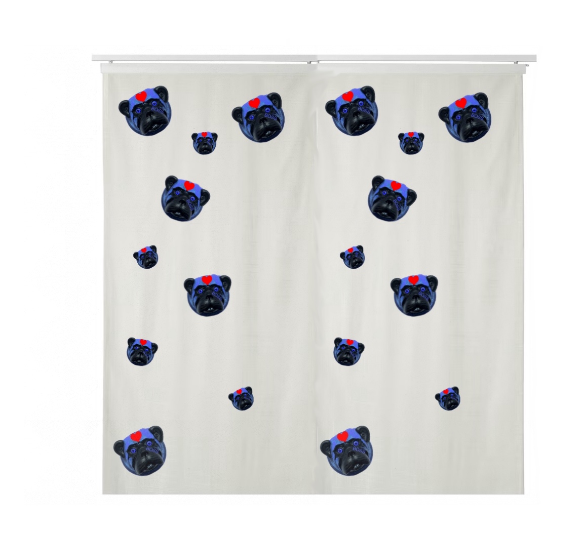 BOSS DOG RANDOM CURTAIN W2m x L2m