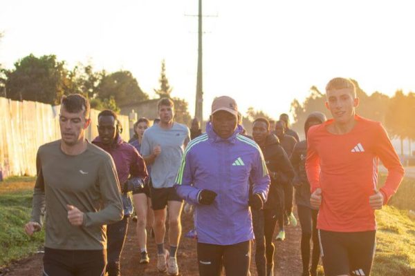 Young Runners on a Kenya Experience Camp during their Morning Run in Iten