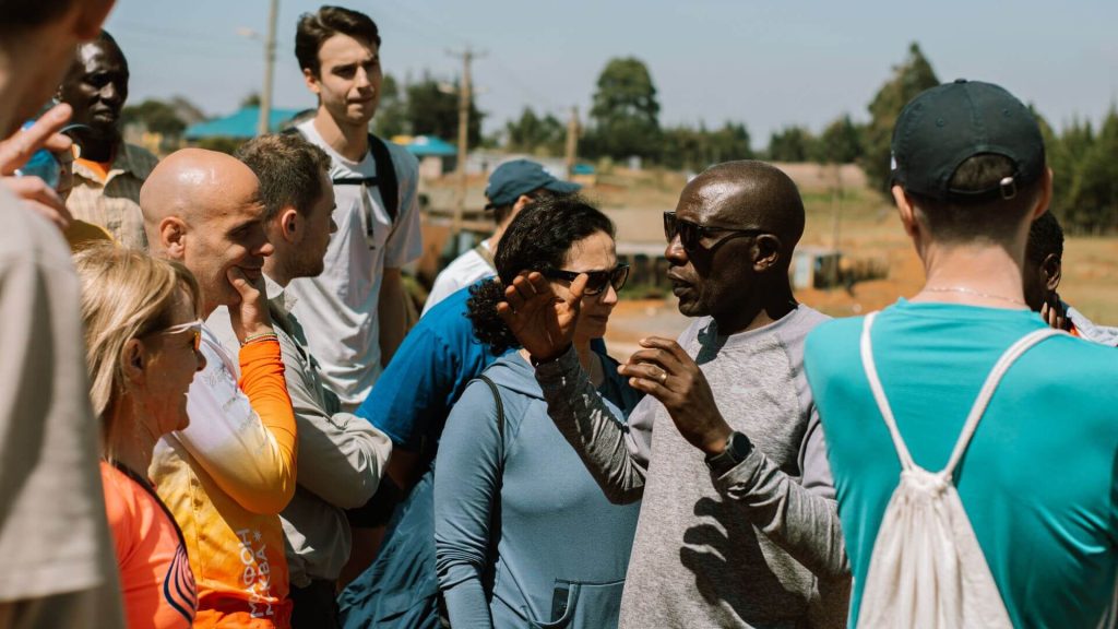 Willy Songok in Iten Showing Kenya Experience Guests Around the Town