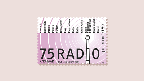 Timbre 75 ans de la radio