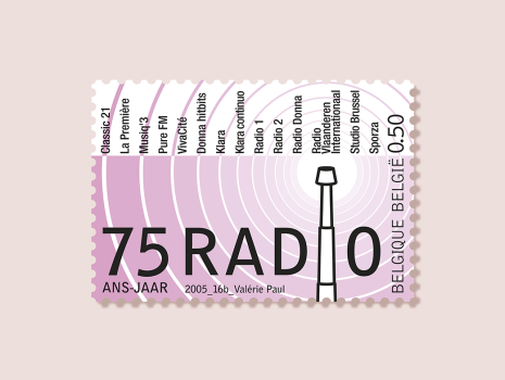 Timbre 75 ans de la radio