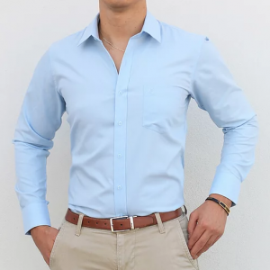 Camisa de Vestir Hombre lisa - Trajes y Uniformes Le Mori