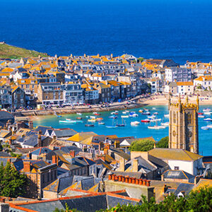 St. Ives house and beach